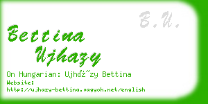 bettina ujhazy business card